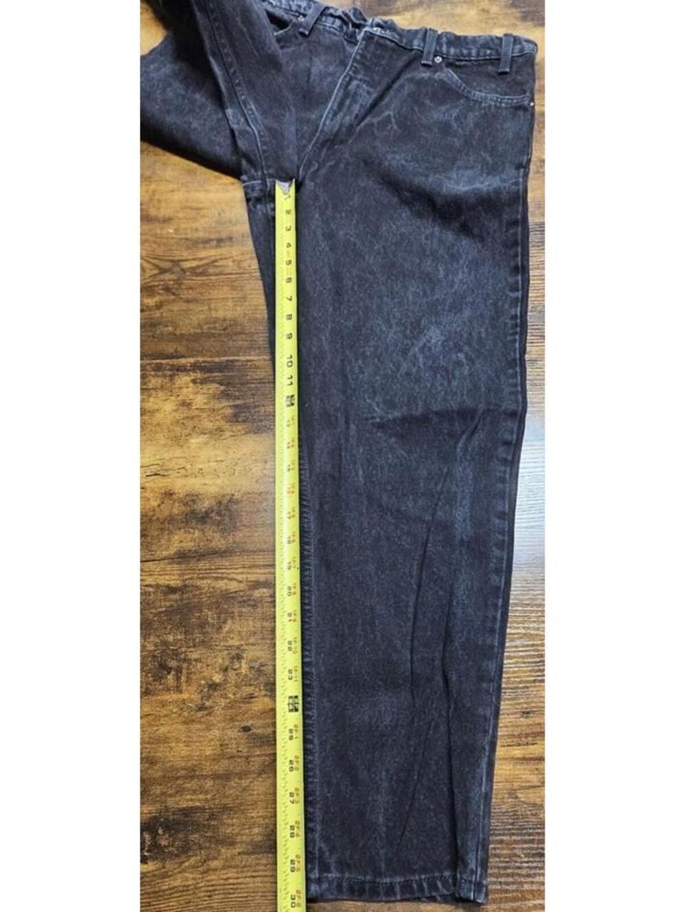 Vintage Levis 550 Relaxed Fit Tapered Leg 38x30 Black Jeans‎ Made in USA 90's - Picture 5 of 7